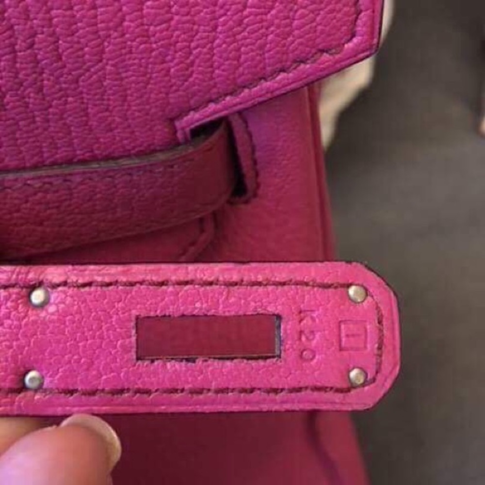 (SOLD) Hermes HAC 32 Birkin Fuschia Coromandel - Picture 5 of 8